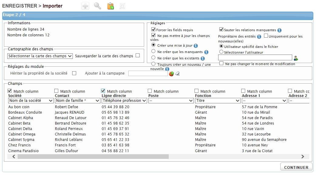 Import CSV